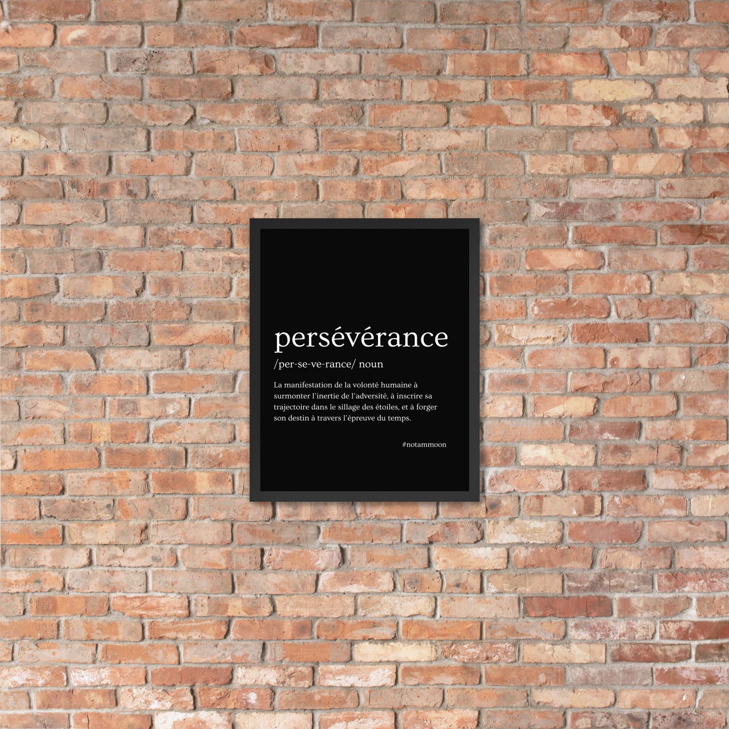 Affiche Encadrée "PERSÉVÉRANCE"