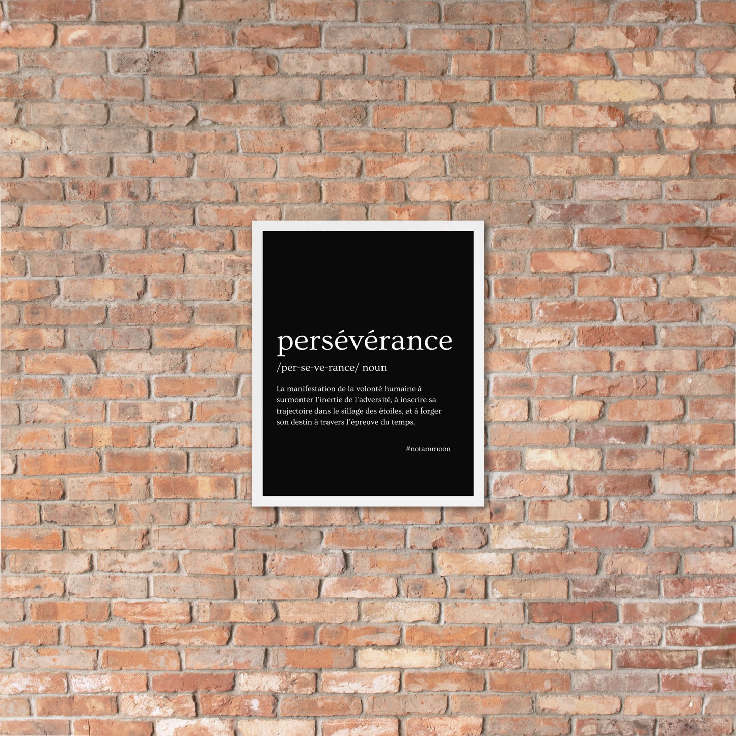 Affiche Encadrée "PERSÉVÉRANCE"