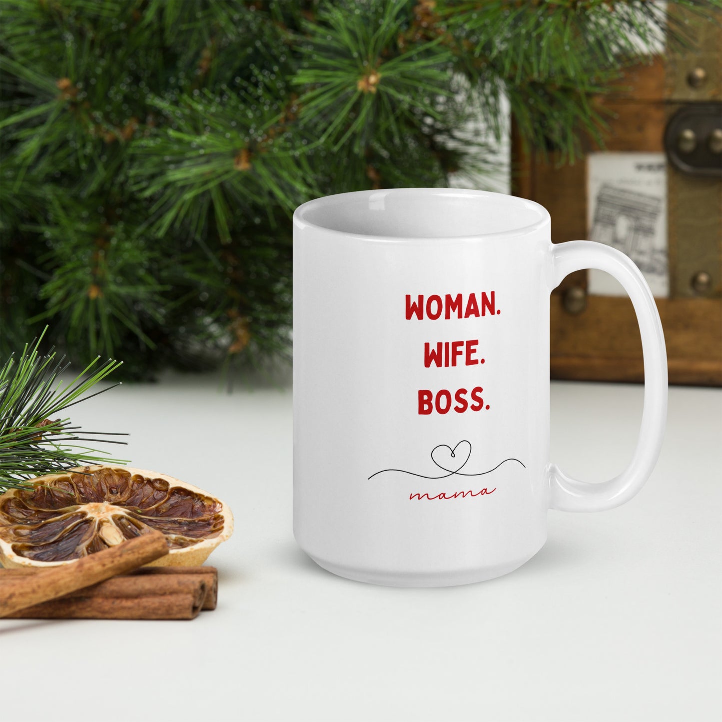 Mug "WOMAN BOSS WIFE MAMA"