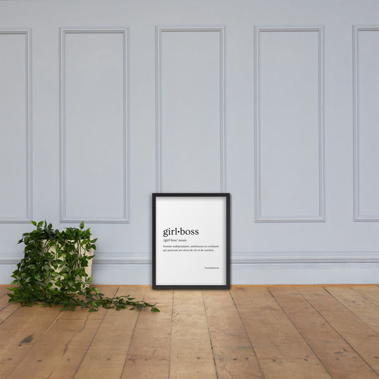 Affiche Encadrée "GIRLBOSS"